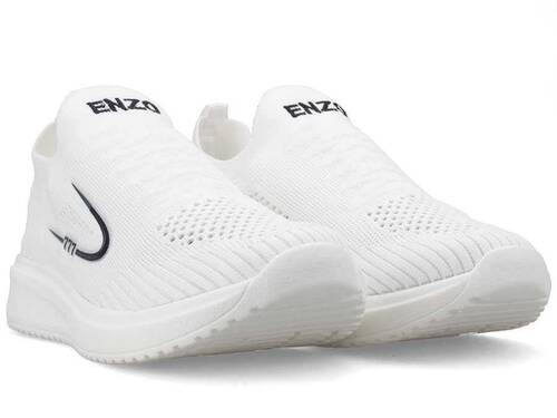 Marco Enzo 0635 Aqua Men's Sneakers Knitwear - White/Black - 2