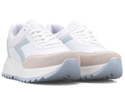 حذاء رياضي ماركو لوبر 1603 جلد للنساء - أبيض/أزرق - 2