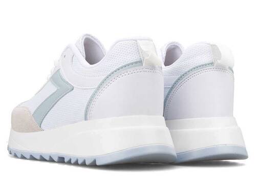 حذاء رياضي ماركو لوبر 1603 جلد للنساء - أبيض/أزرق - 3