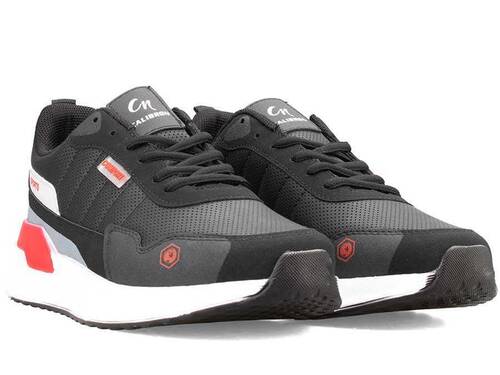 حذاء رياضي للرجال كاليبرون 622 جلد - أسود/أحمر B.T - 2