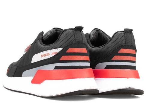 حذاء رياضي للرجال كاليبرون 622 جلد - أسود/أحمر B.T - 3