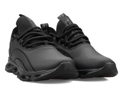 Men's Sneakers Racing 101 Leather - Black/Black - 2
