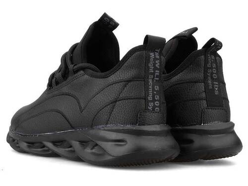 Men's Sneakers Racing 101 Leather - Black/Black - 3