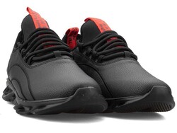 Men's Sneakers Racing 101 Leather - Black/Red - 2
