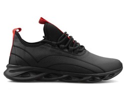 Men's Sneakers Racing 101 Leather - Black/Red - BestOf Shoes