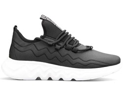 Men's Sneakers Racing 102 Leather - Black/White - BestOf Shoes