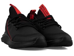 Men's Sneakers Racing 105 Leather - Black/Red - 3