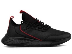 Men's Sneakers Racing 105 Leather - Black/Red - BestOf Shoes