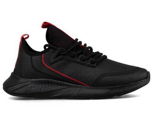 Men's Sneakers Racing 105 Leather - Black/Red - 1