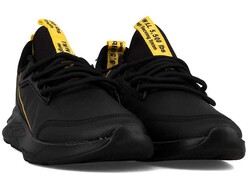 Men's Sneakers Racing 105 Leather - Black/Yellow - 2