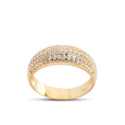 Micro Gold Color Silver Wedding Ring - Luxury Jewelry