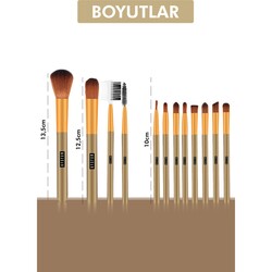 Mujgan 12-Piece Makeup Brush Set With Metal Box - 4