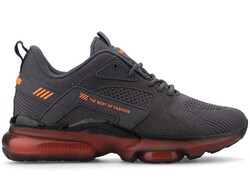 Plarium 040 Men's Sneakers Knitwear - Smoke/Orange - BestOf Shoes