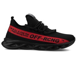 Racing 02 Men's Sneakers Knitwear - Black/Red - BestOf Shoes