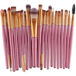 Rose 20-Piece Brush Set Pink - Vip Beauty