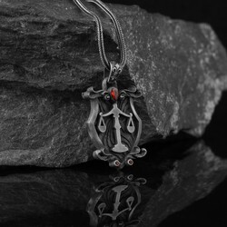 Scales Of Justice 925 Sterling Silver Men's Necklace - 3
