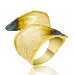 Silver Dry Leaf Women's Ring - Elegant Jewelry