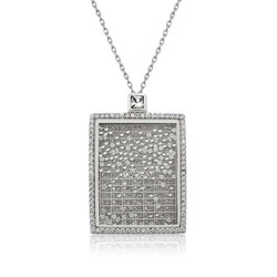 Silver Esmaül Hüsna Women's Necklace - Elegant Jewelry