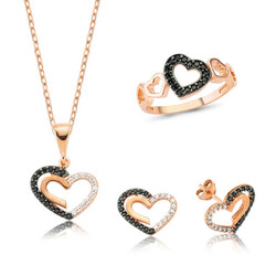 Silver Heart Women's Set - Luxury Jewelry