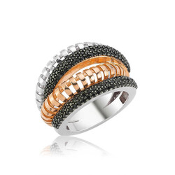 Silver Modern Design Women's Ring - Elegant Jewelry