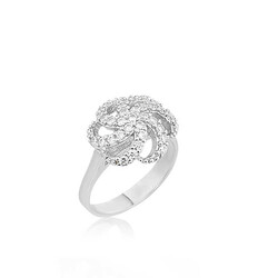 Silver Propeller Women's Ring - Elegant Jewelry