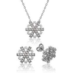 Silver Snowflake Women's Set - Luxury Jewelry