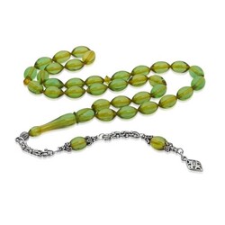 Silver Tassel Fire Amber Rosary - Luxury Jewelry