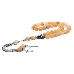 Silver Zulfiqar Tassel Sun Stone Rosary - Elegant Jewelry