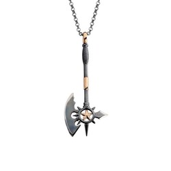 Single Sided Ax Men's Silver Necklace - Luxury Jewelry
