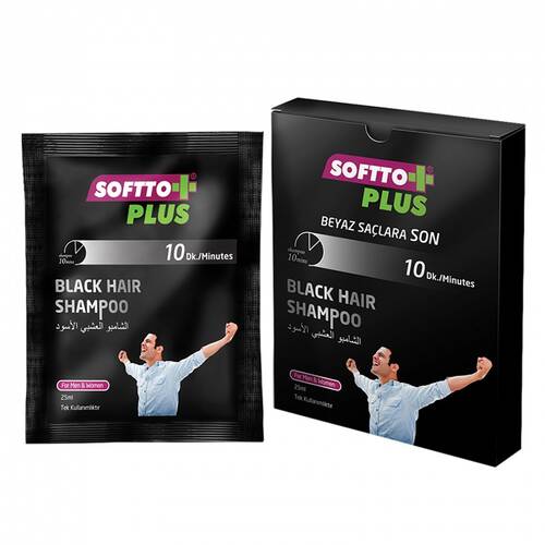 Softto Plus Black Hair Shampoo Disposable 25 Ml - 1