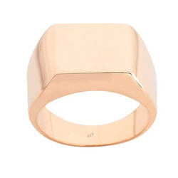 Stoneless Style Silver Rose Ring - Luxury Jewelry