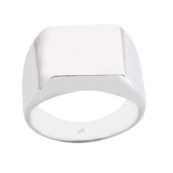 Stoneless Style Silver White Ring - Elegant Jewelry