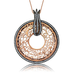 Surah An-Nur Women's Necklace With Silver Tulips - Luxury Jewelry