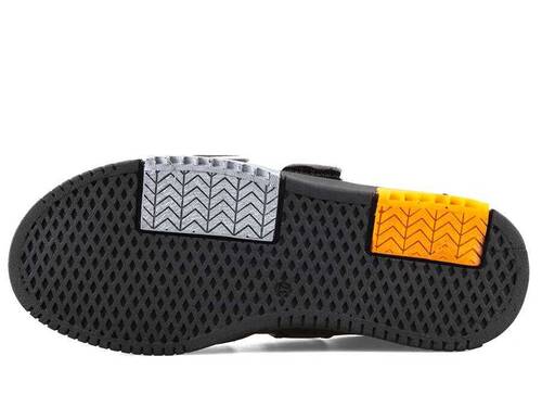 حذاء رياضي نسائي من الجلد من Tempo 6003 - أسود/ثلجي/برتقالي - 4