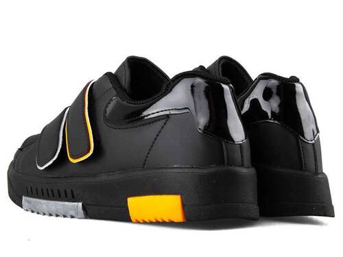 Tempo 6003 Women's Sneakers Leather - Black/Silver/Orange - 3