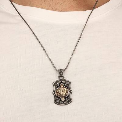 Teşkilat-I Mahsusa 925 Sterling Silver Men's Necklace - 2