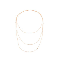 Three Wrap Zircon Stone Silver Necklace - Elegant Jewelry