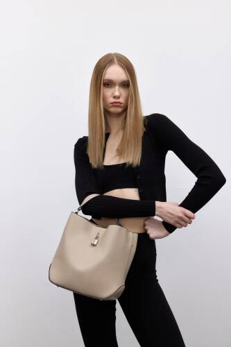Trendbreez Locked Beige Shoulder Bag - 1