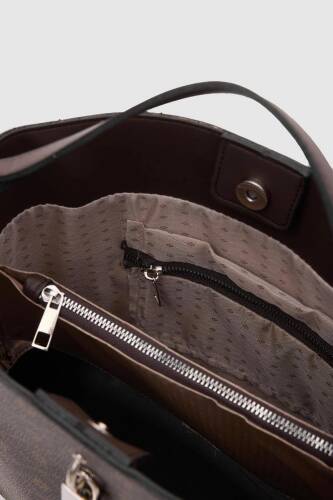 Trendbreez Locked Bitter Coffee Shoulder Bag - 2