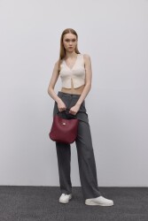 Trendbreez Locked Claret Red Shoulder Bag - 2