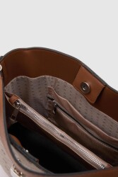 Trendbreez Locked Monogram Beige Shoulder Bag - 5