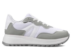 Udro 611 Women's Sneakers Ankle Strap - White/Snow - BestOf Shoes