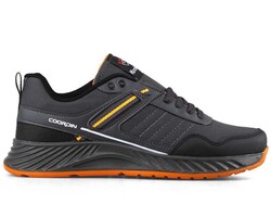 حذاء رياضي للرجال من Wanderfull موديل 4216 - دخاني/أسود/برتقالي - أفضل الأحذية