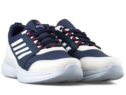Wanderfull Men's Sneakers Skin 4156 - Navy/Ice/Red - 2