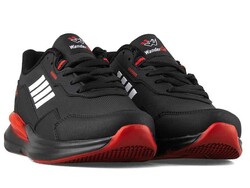 Wanderfull Men's Sneakers Skin 4202 - Black/White/Red - 2