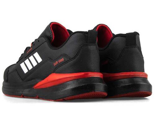 Wanderfull Men's Sneakers Skin 4202 - Black/White/Red - 3