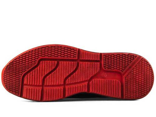 Wanderfull Men's Sneakers Skin 4202 - Black/White/Red - 4