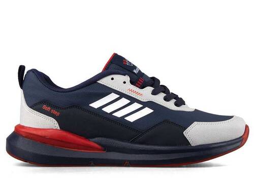Wanderfull Men's Sneakers Skin 4202 - Navy/Ice/Red - 1