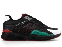 Wanderfull Men's Sneakers Skin 4223 - Black/White/Green/Red - BestOf Shoes