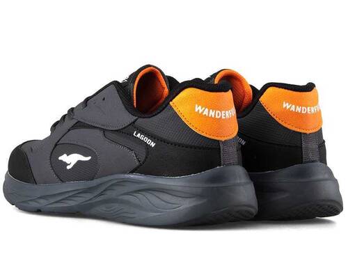 Wanderfull Men's Sneakers Skin 4235 - Smoke/Black/White/Orange - 3